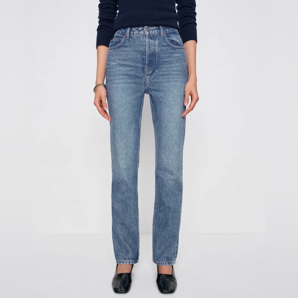 REFORMATION // Cynthia High Rise Straight Jeans size 29 short - Colorado wash - Picture 4 of 16